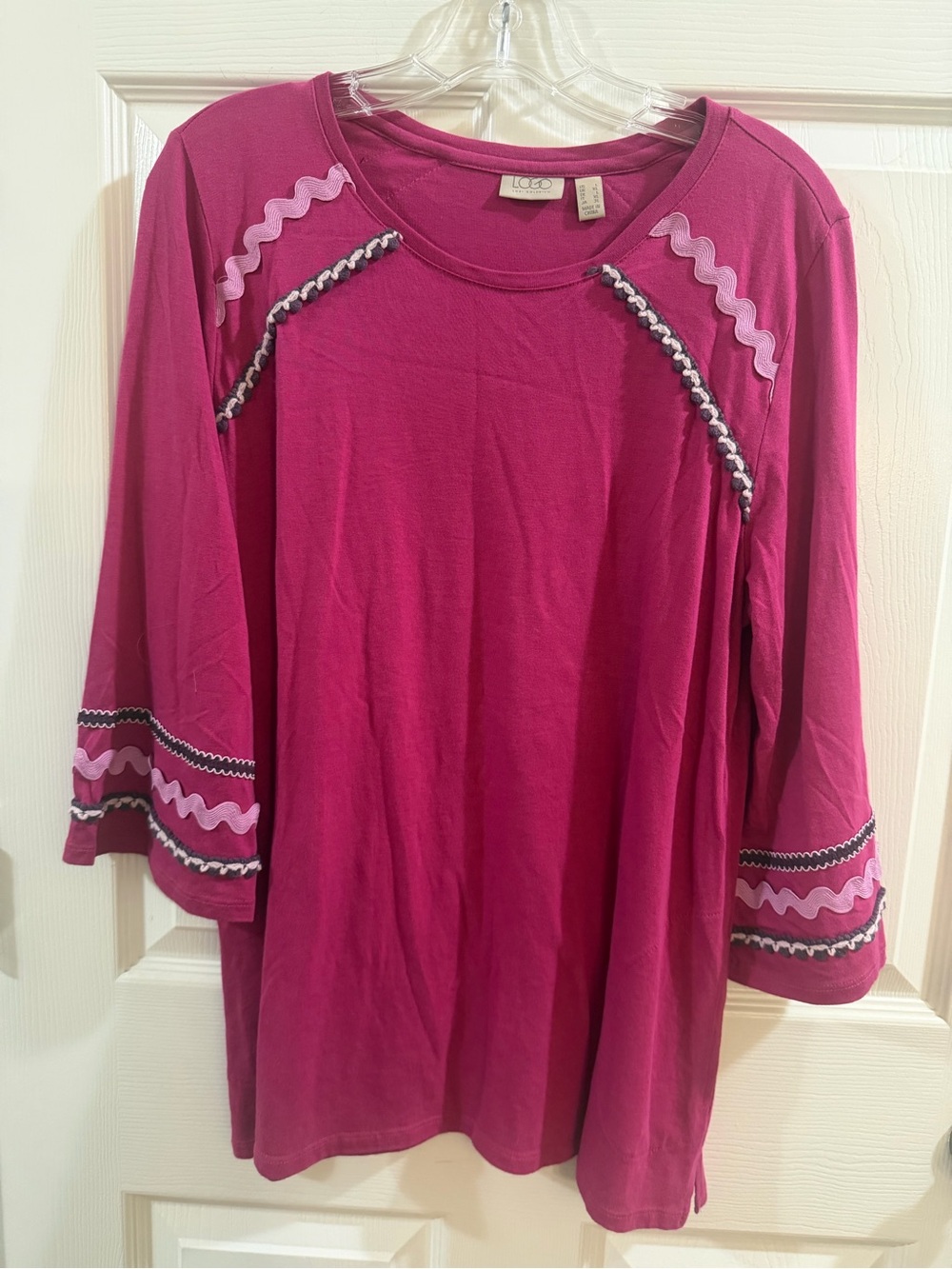LOGO by Lori Goldstein 3/4 Sleeve Top